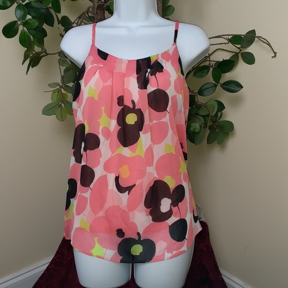 3/$15 NY&CO Spaghetti strap Floral print Top - Picture 10 of 11